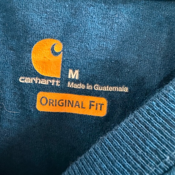 Carhartt Men's Blue Long Sleeve T-Shirt Outdoor Contemporary Relaxed Workwear - Picture 2 of 8